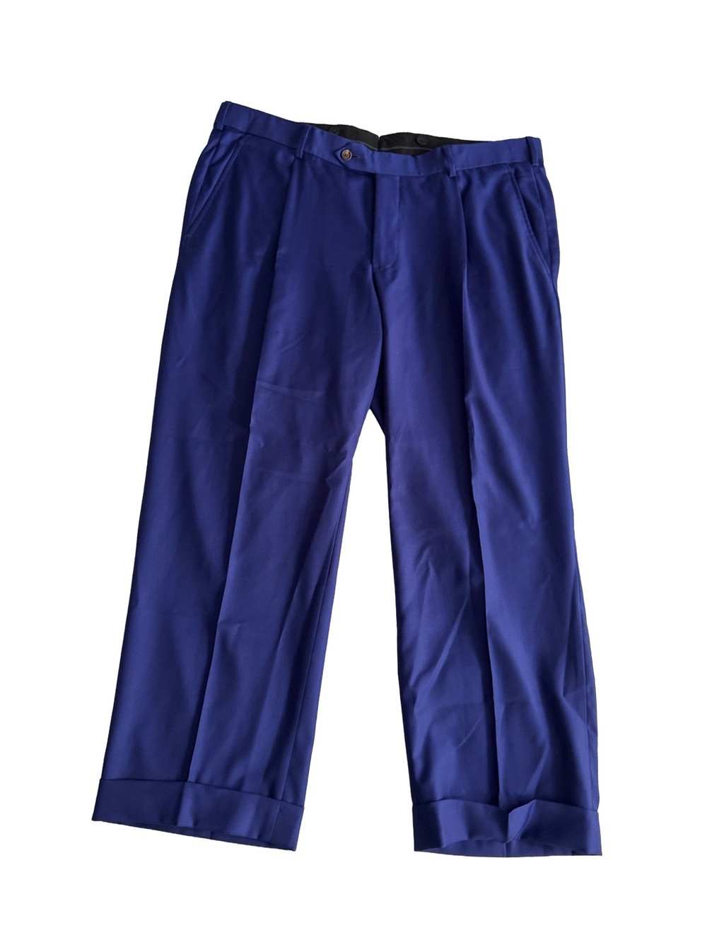 BROOKS BROTHERS Golden Fleece Men's Blue Pleated Wool Dress Pants 38.5 Regular